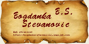 Bogdanka Stevanović vizit kartica